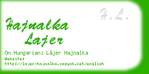 hajnalka lajer business card